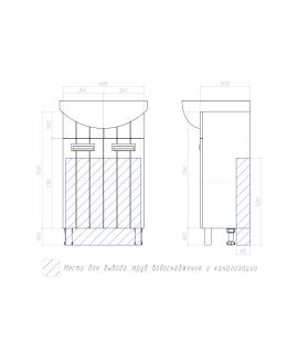 Тумба Diana 500 (под ум Уют) tn.DIA.UYU.50.2D
